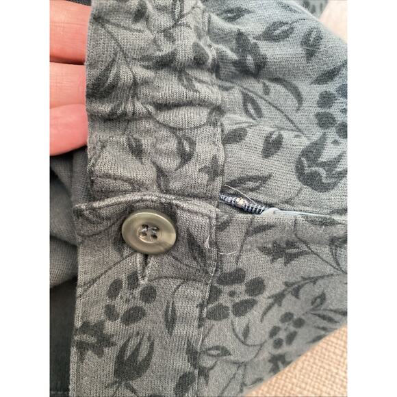 Vintage LL Bean L Petite Skirt A-Line Midi Below Knee Retro Elastic Waist Floral - Picture 8 of 12